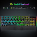 E-Yooso K-662 Rainbow Light 104-Keys Wired Mechanical Keyboard Black