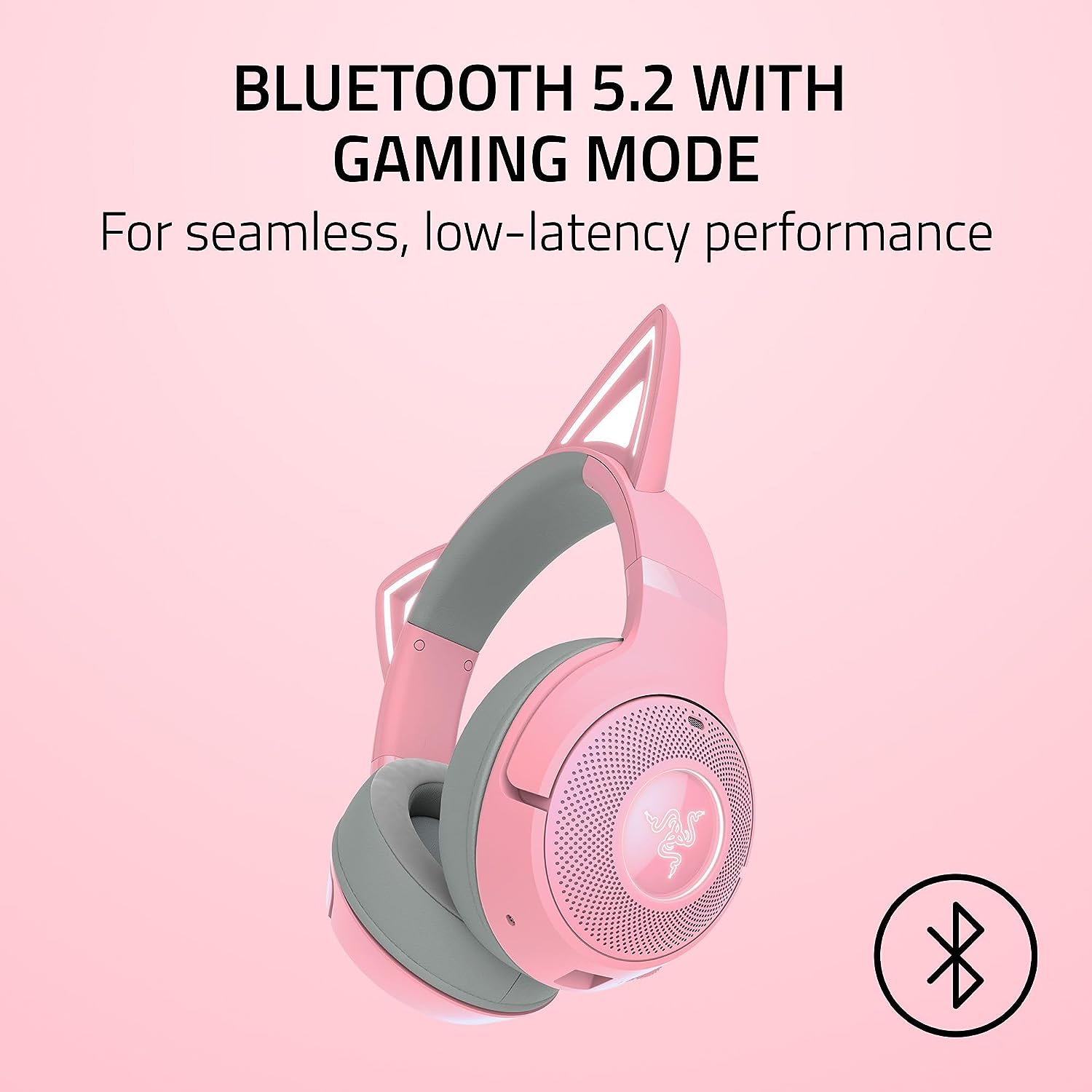 Razer Kraken Kitty V2 BT Wireless Bluetooth RGB Headset w/ Kitty Ears | DataBlitz