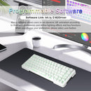 E-Yooso Z-82 RGB 81-Keys Tri-Mode Mechanical Keyboard White (Silverwood Switch)