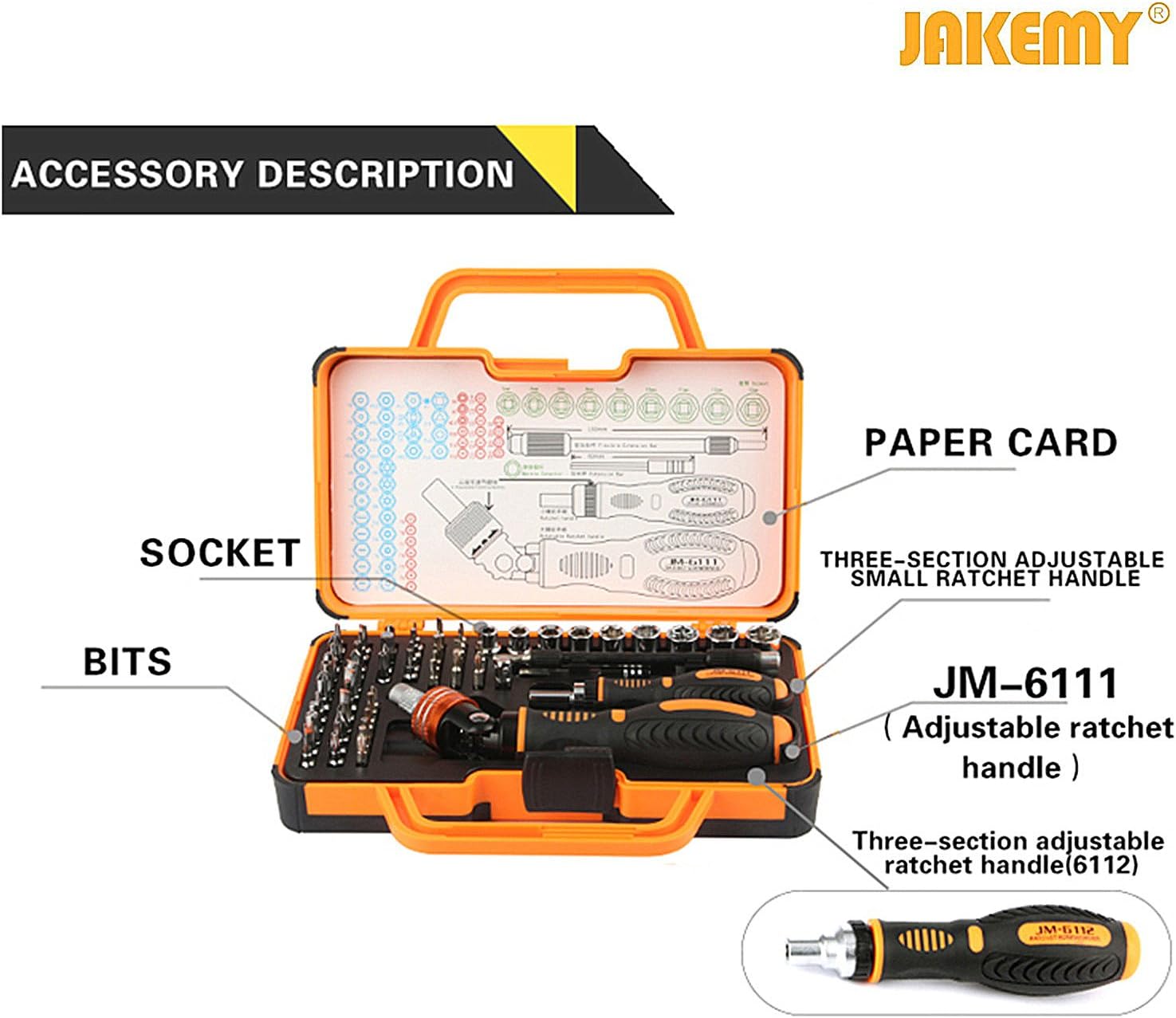 Jakemy 69-in-1 Precision Ratchet Screwdriver Set (JM-6111)