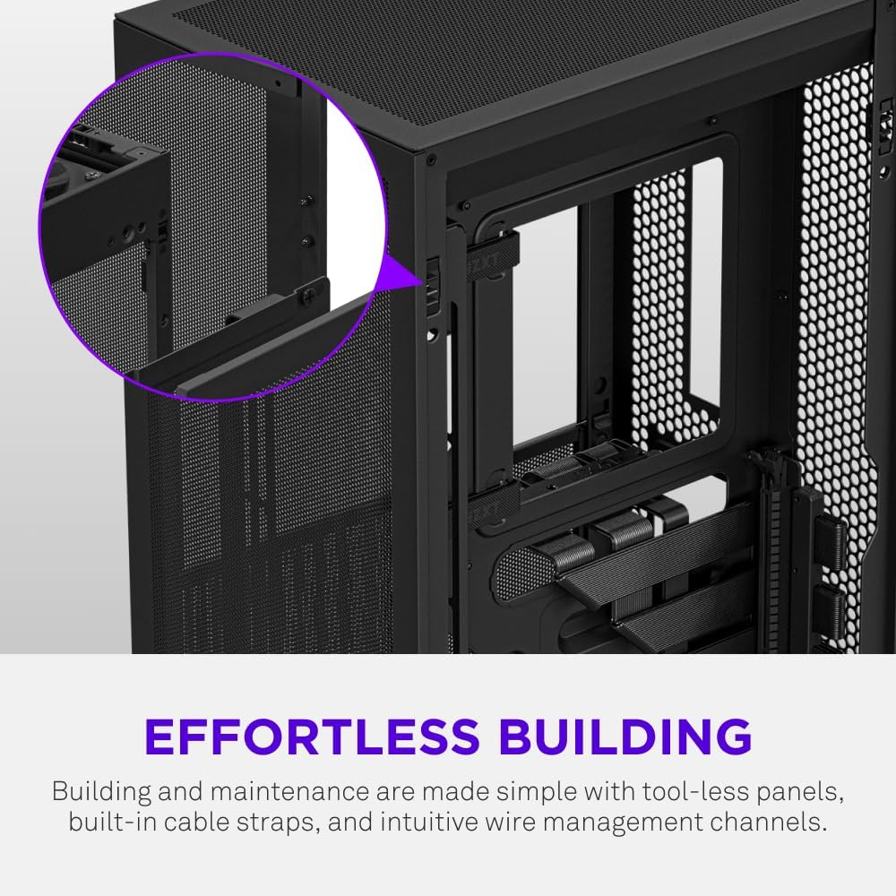 NZXT H2 Flow 2026 Mini-ITX Airflow Case (Black) (CI-H21FB-01)