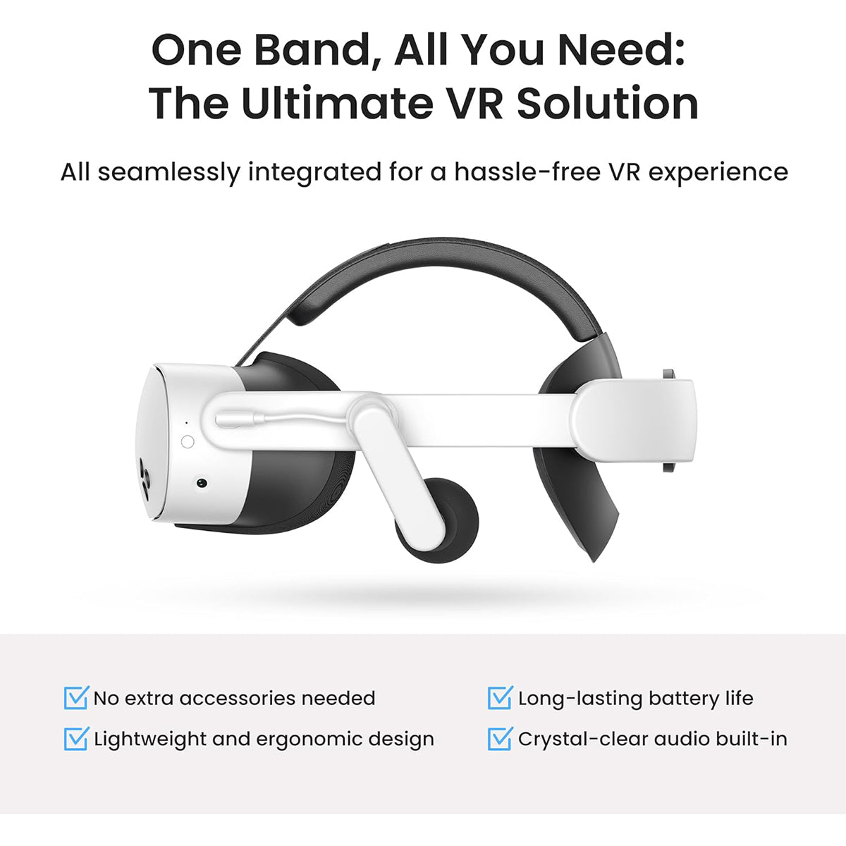 Kiwi Design K4 Duo AIO Audio Head Strap with Battery for Meta Quest 3/3S (QA05B)