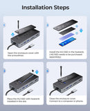 Orico M.2 NVMe/SATA with 8in1 Multi Docking Hub 10Gbps USB-C 3.2 Gen2 PD100W (OM28P-G2) (Black)