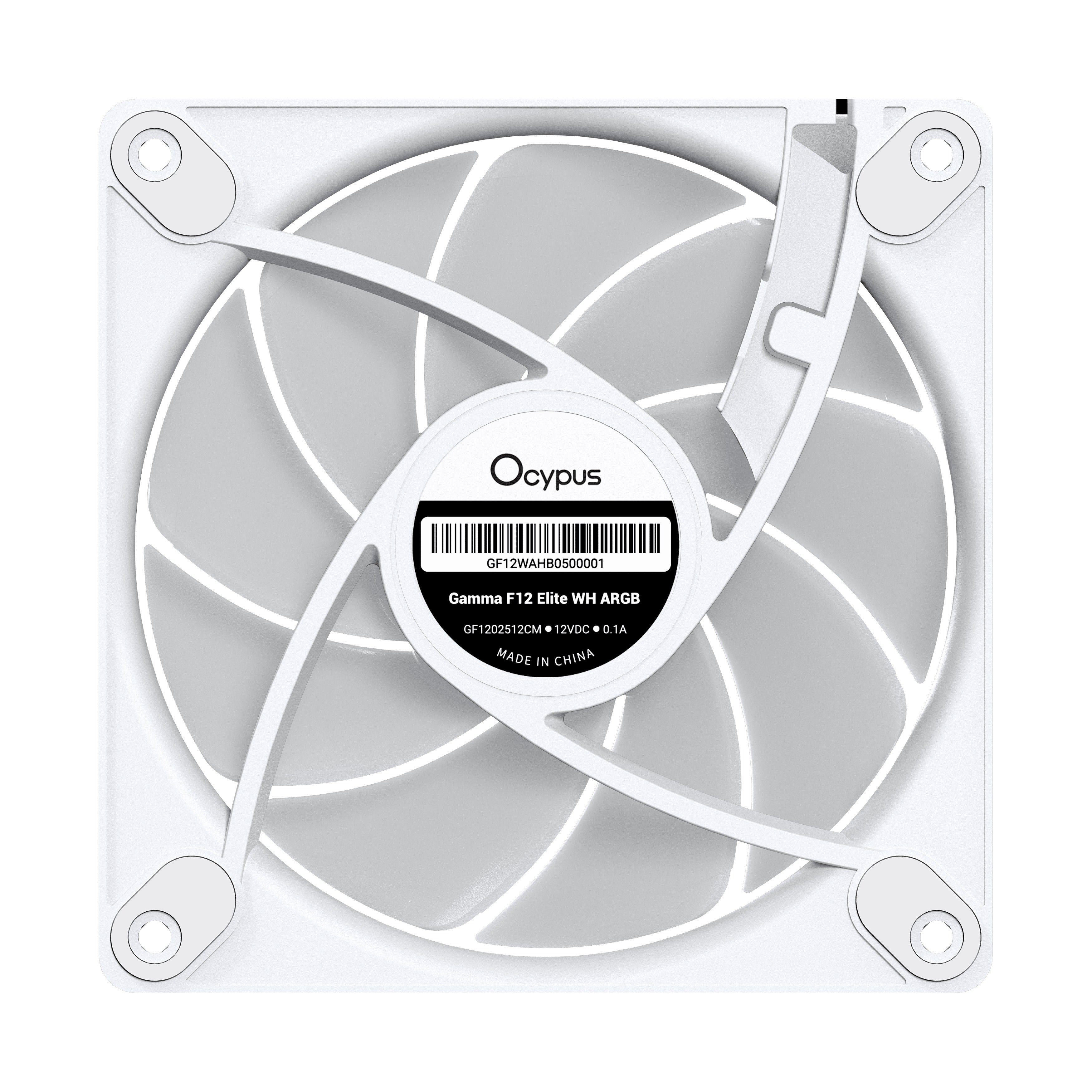 Ocypus Gamma F12 Elite ARGB 3-in-1 120mm PWM Fan with Transparent Frame | DataBlitz