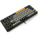 E-Yooso Z-87 Yellow Single Light 87 Keys Wired Mechanical Keyboard Grey/Black/Orange (Red Switch)