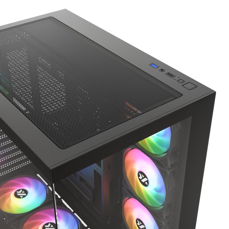 XYZ Tesseract X 50 ATX PC Case with 6 Pre-Installed 120mm ARGB Fans