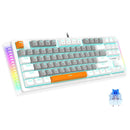 E-Yooso K-620 Single Light With RGB Side Light 87 Keys Mechanical Keyboard Grey/White (Blue Switch)