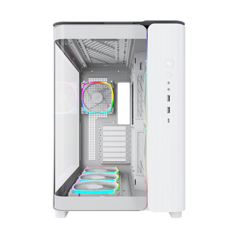 Montech King 95 Pro Dual Chamber ATX Mid Tower PC Case (White)