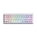 Ajazz AK680 Max RGB Tri-Mode 68-Keys Aluminum Positioning Plate Gasket-Mounted South Facing (1K Wireless + 8K Wired) Polling Rate Hot Swappable Mechanical Keyboard (White) (Magnetic Grain Hifi Switch)