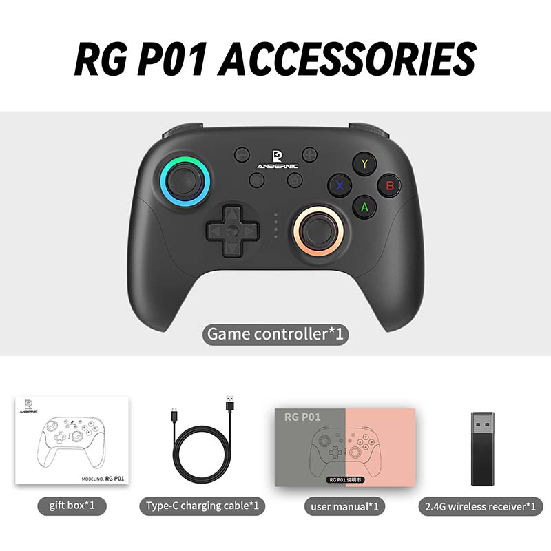Anbernic RG P01 Tri-Mode Game Controller for PC/ Steam/ Switch/ Android/ iOS