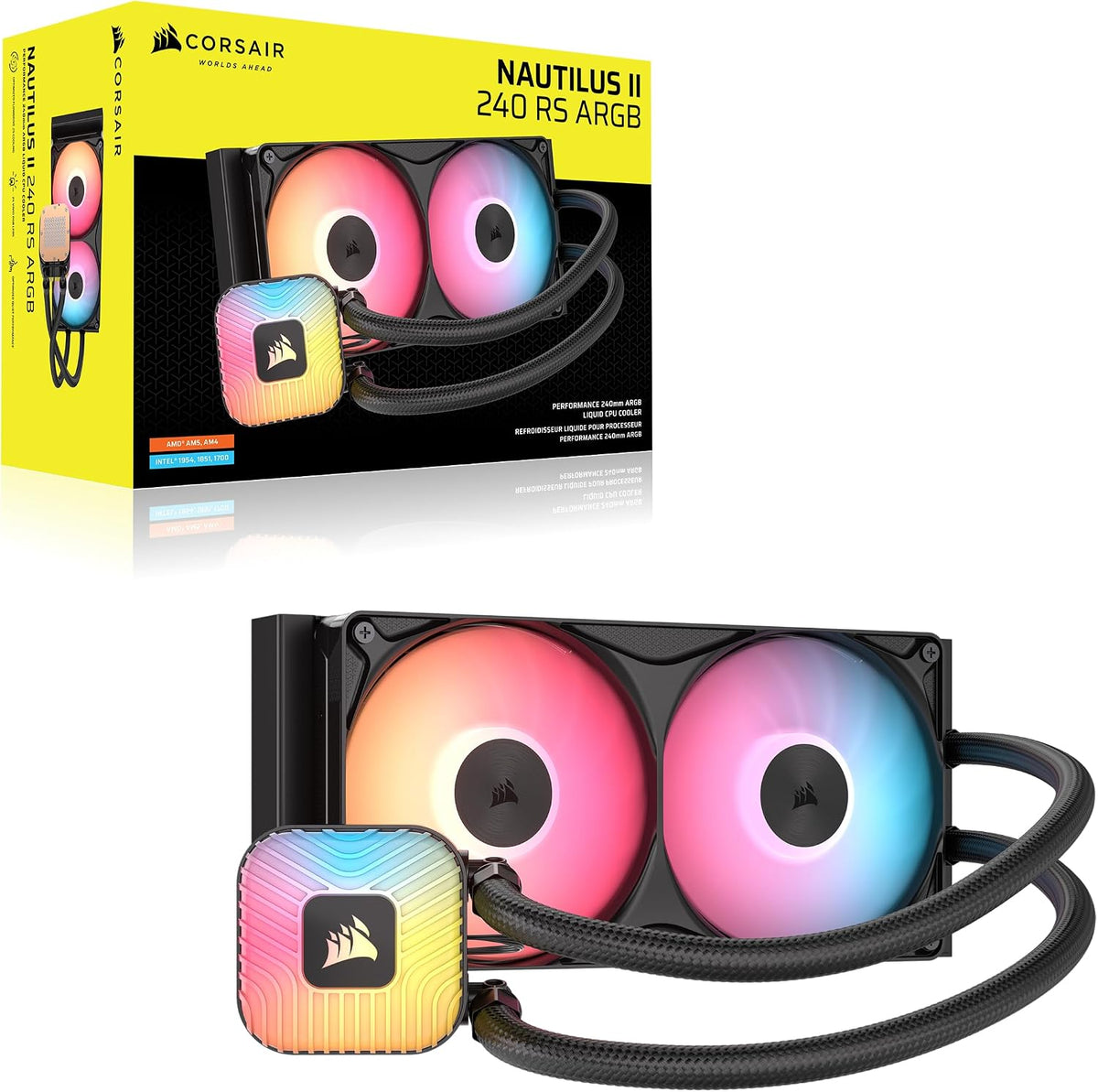 Corsair Nautilus II 240 RS ARGB Performance LCD 240mm Liquid CPU Cooler