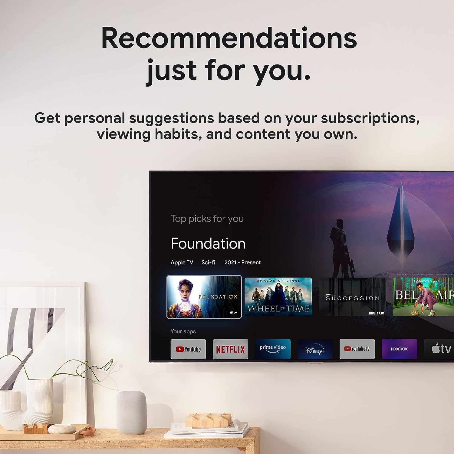 Google Chromecast HD With Google TV (Snow)