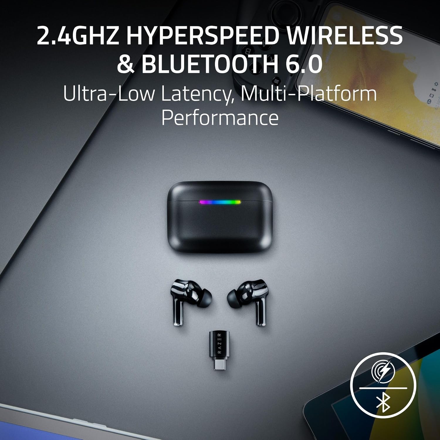 Razer Hammerhead V3 HyperSpeed Wireless Multi-Platform ANC Gaming Earb