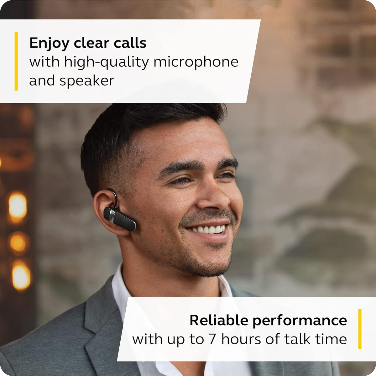 Jabra Talk 15 SE Mono Bluetooth Ear Hook Headset With Built-In Microphone (Black)