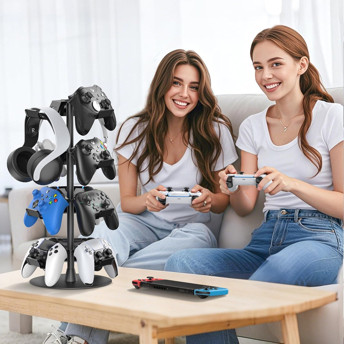 OIVO Controller & Headset Stand 4 Tiers (Black) (IV-P5425-4T)