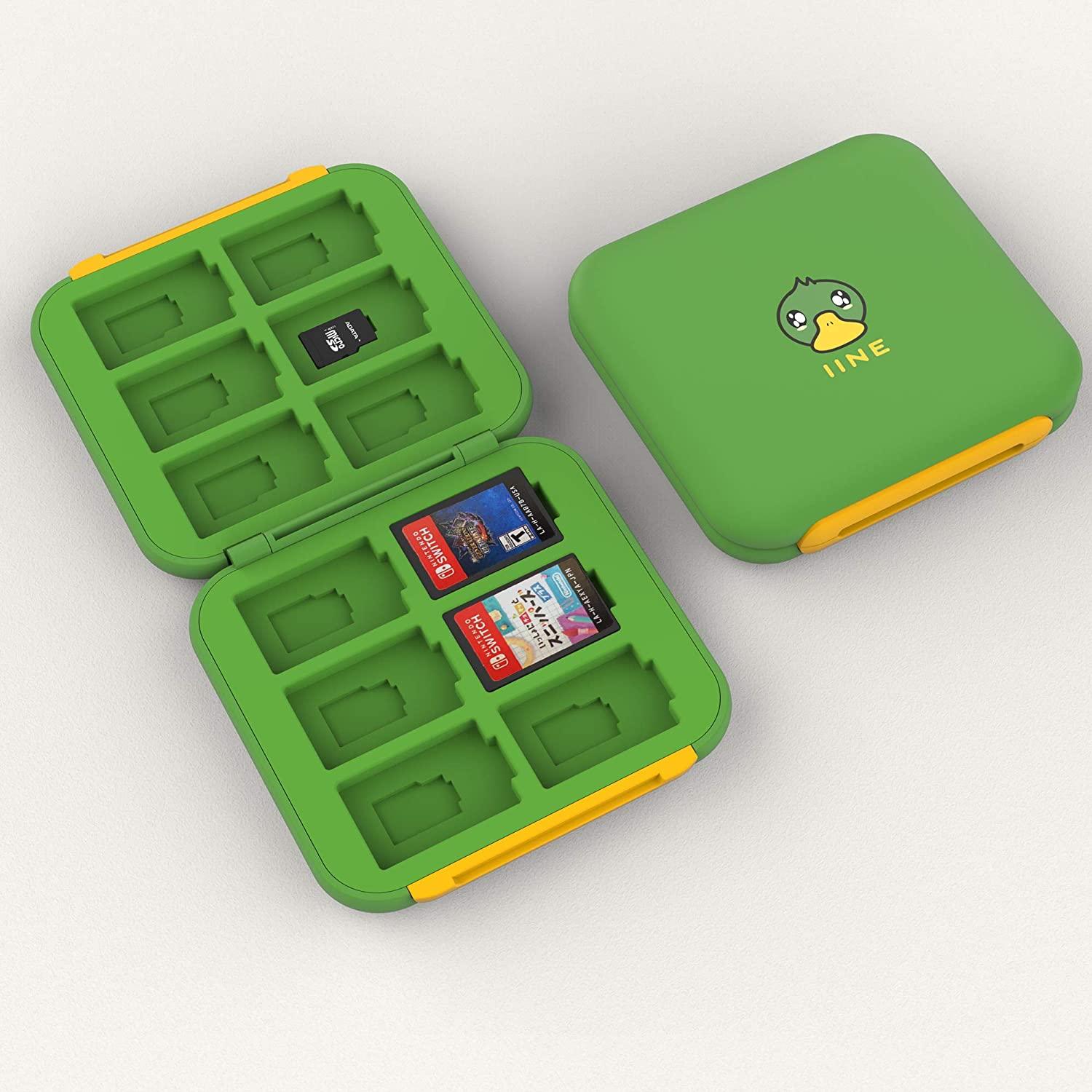IINE NSW Game Card Case 6+6 Magnetic Auto-Close