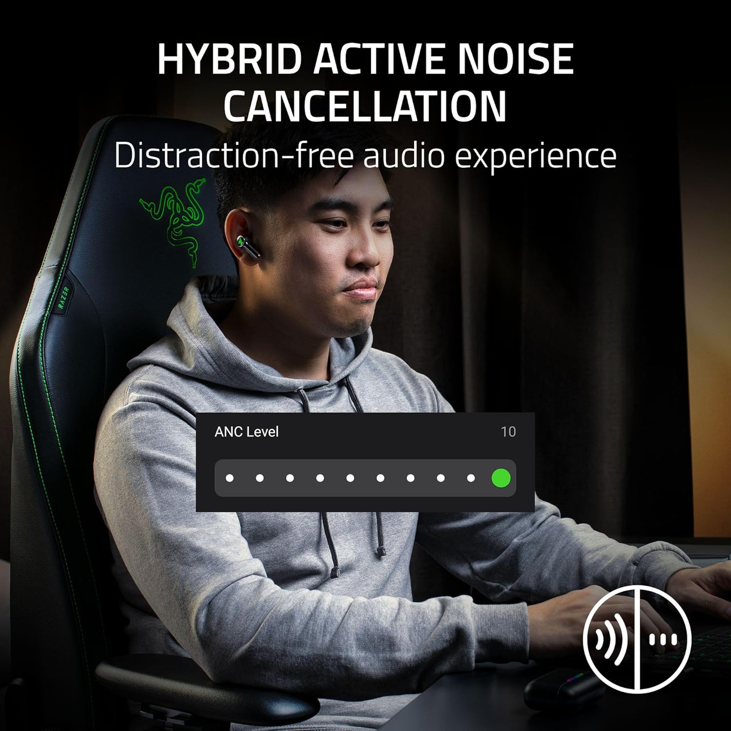 Razer Hammerhead V3 HyperSpeed Wireless Multi-Platform ANC Gaming Earb