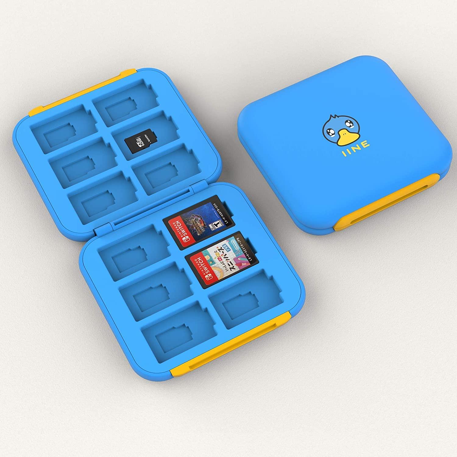 IINE NSW Game Card Case 6+6 Magnetic Auto-Close