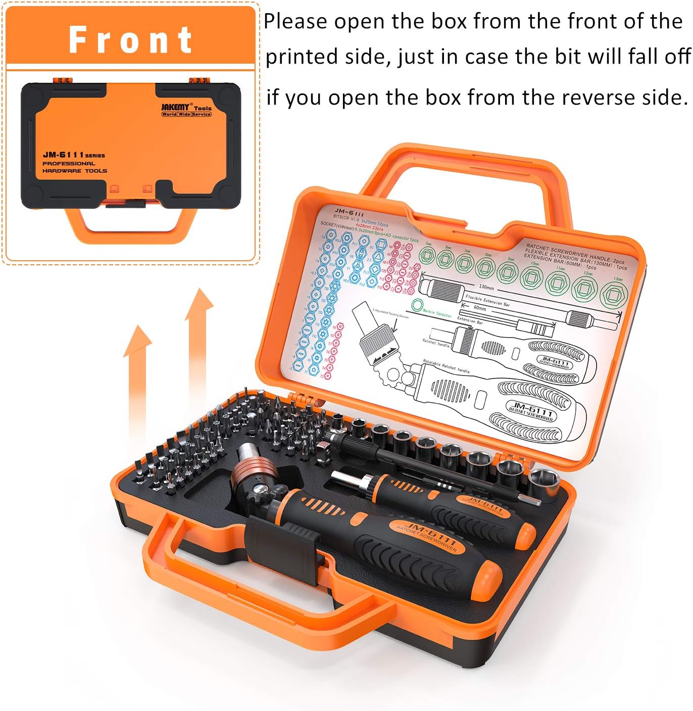 Jakemy 69-in-1 Precision Ratchet Screwdriver Set (JM-6111)