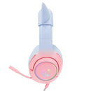 Onikuma K9 Cat Spirit 7.1 Version RGB Gradient Light Effect Stereo Gaming Headset (Pink/Blue)