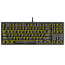 E-Yooso Z-87 Yellow Single Light 87 Keys Wired Mechanical Keyboard Black (Red Switch)