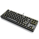 E-Yooso Z-87 Yellow Single Light 87 Keys Wired Mechanical Keyboard Black (Red Switch)