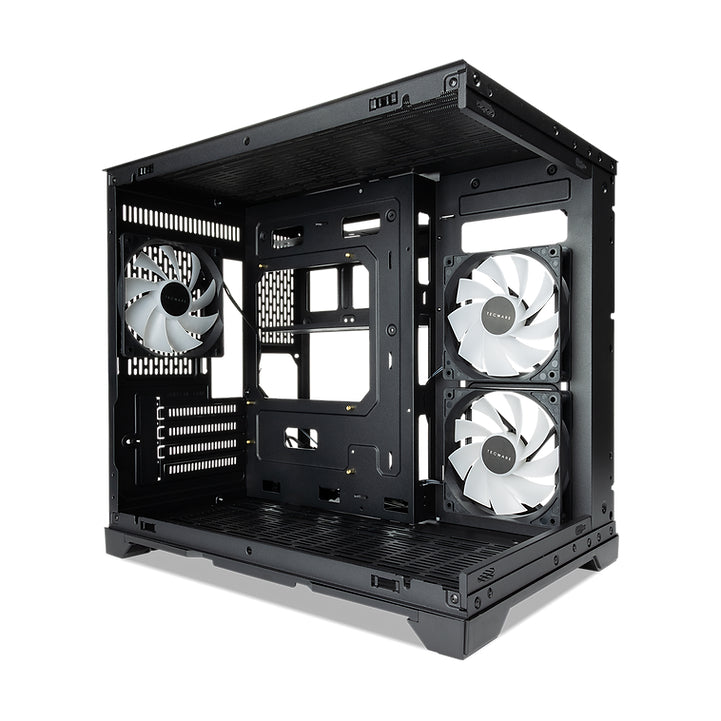 Tecware VX90M MATX Dual Tempered Glass Panoramic PC Case | DataBlitz