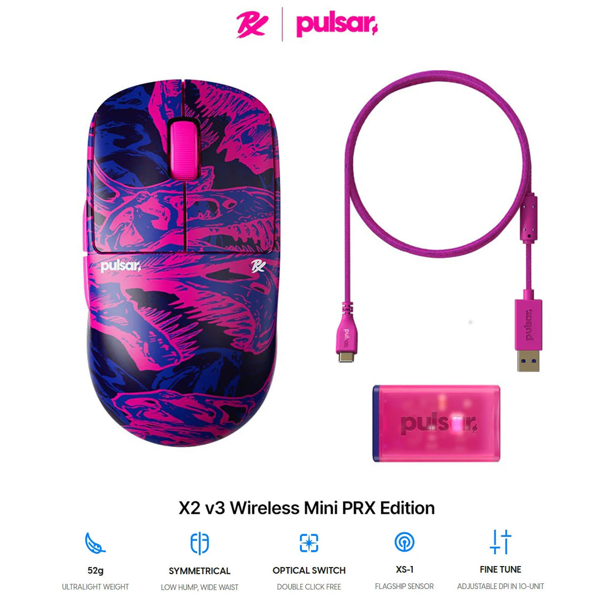 Pulsar X2 V3 PRX Edition Mini Ultra Light Weight eSports Gaming Mouse