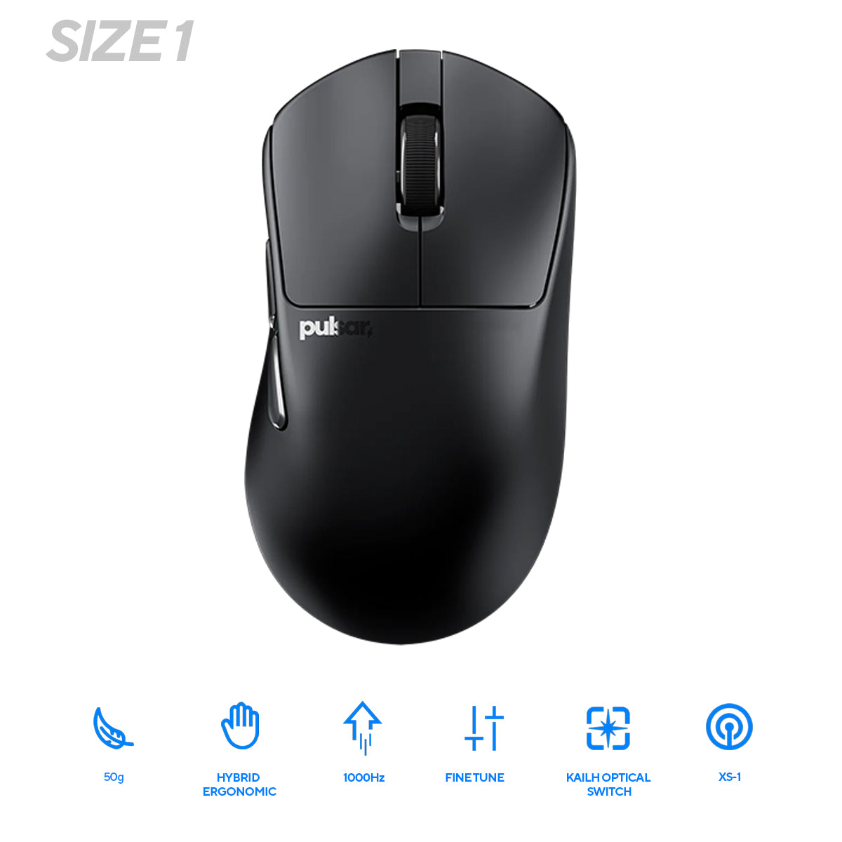 Pulsar X3 Ultralight Weight eSports Mouse Size 1 (Black, White) (PX3R11, PX3R12)