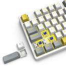 E-YOOSO Z-87 Yellow Single Light 87 Keys Wired Mechanical Keyboard White/Grey/Yellow (Red Switch)