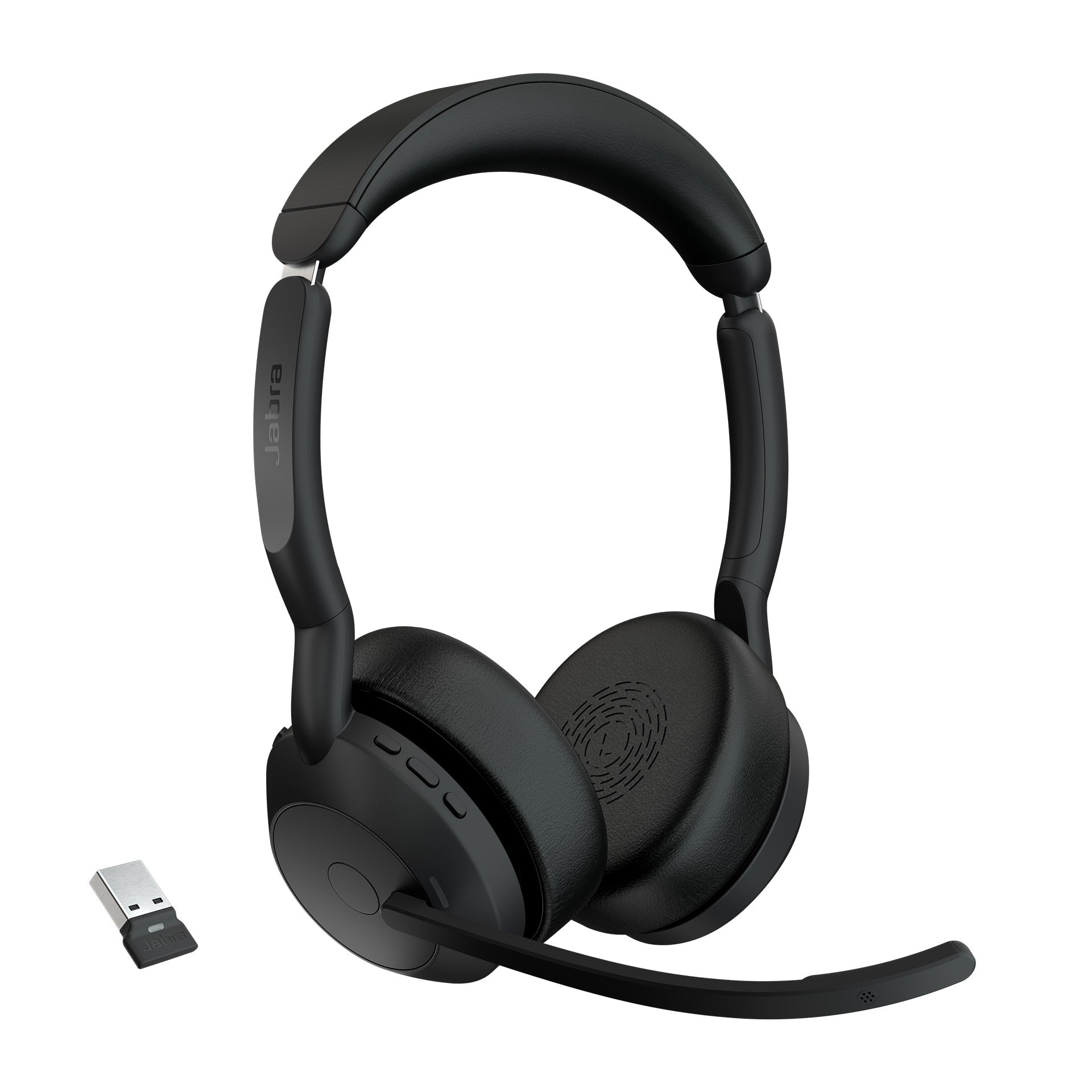 Jabra Evolve2 55 Bluetooth On-Ear Active Noise Cancelling Headset  Microsoft Teams Certified