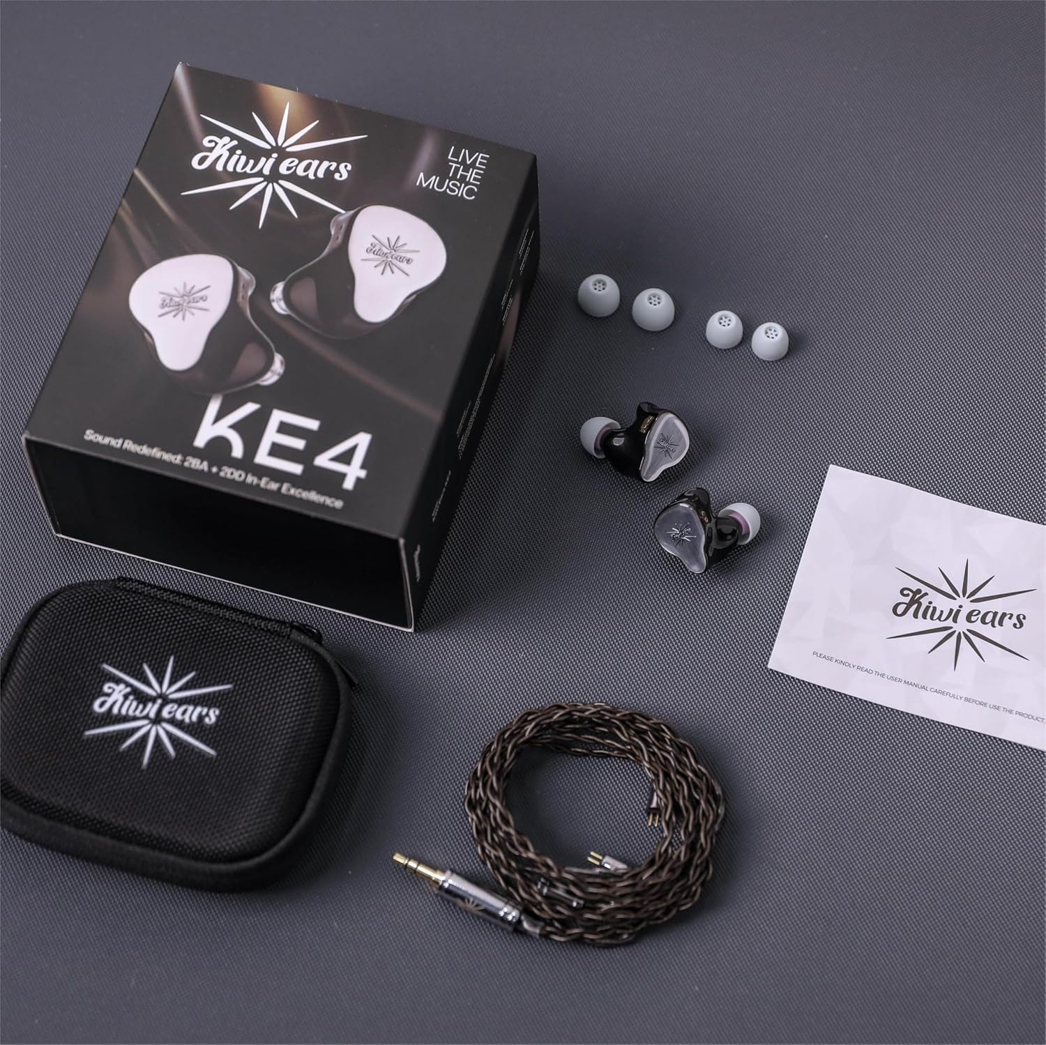 Kiwi Ears KE4 Sound Redefined 2DD + 2BA Hybrid In-ear Monitor