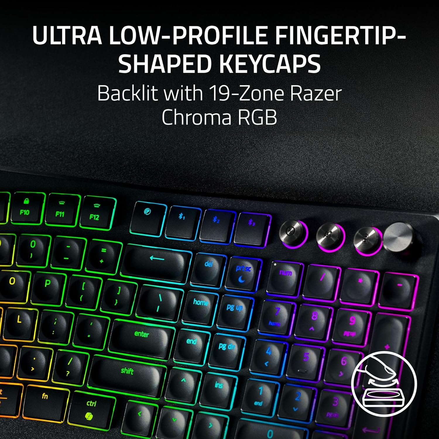 Razer Pro Type Ergo Wireless Split Ergonomic RGB Keyboard (Black)