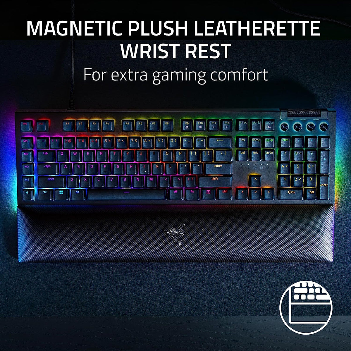 Razer Blackwidow V4 Mechanical Gaming Keyboard (Yellow Switch)