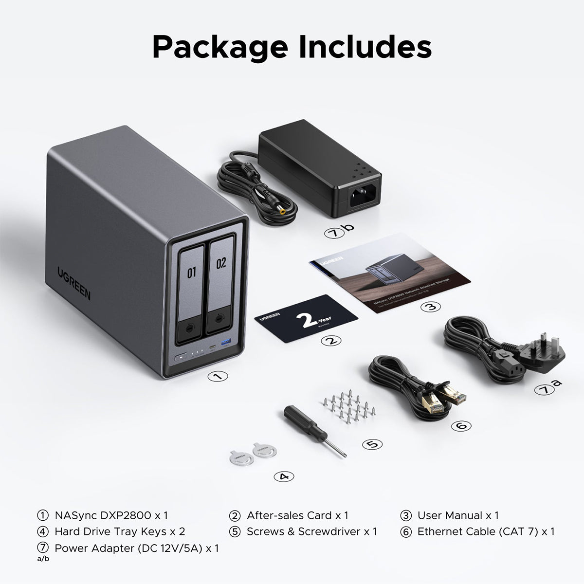 Ugreen NASync DXP2800 2-Bay NAS Diskless Personal Cloud Storage (DXP2800/25242)