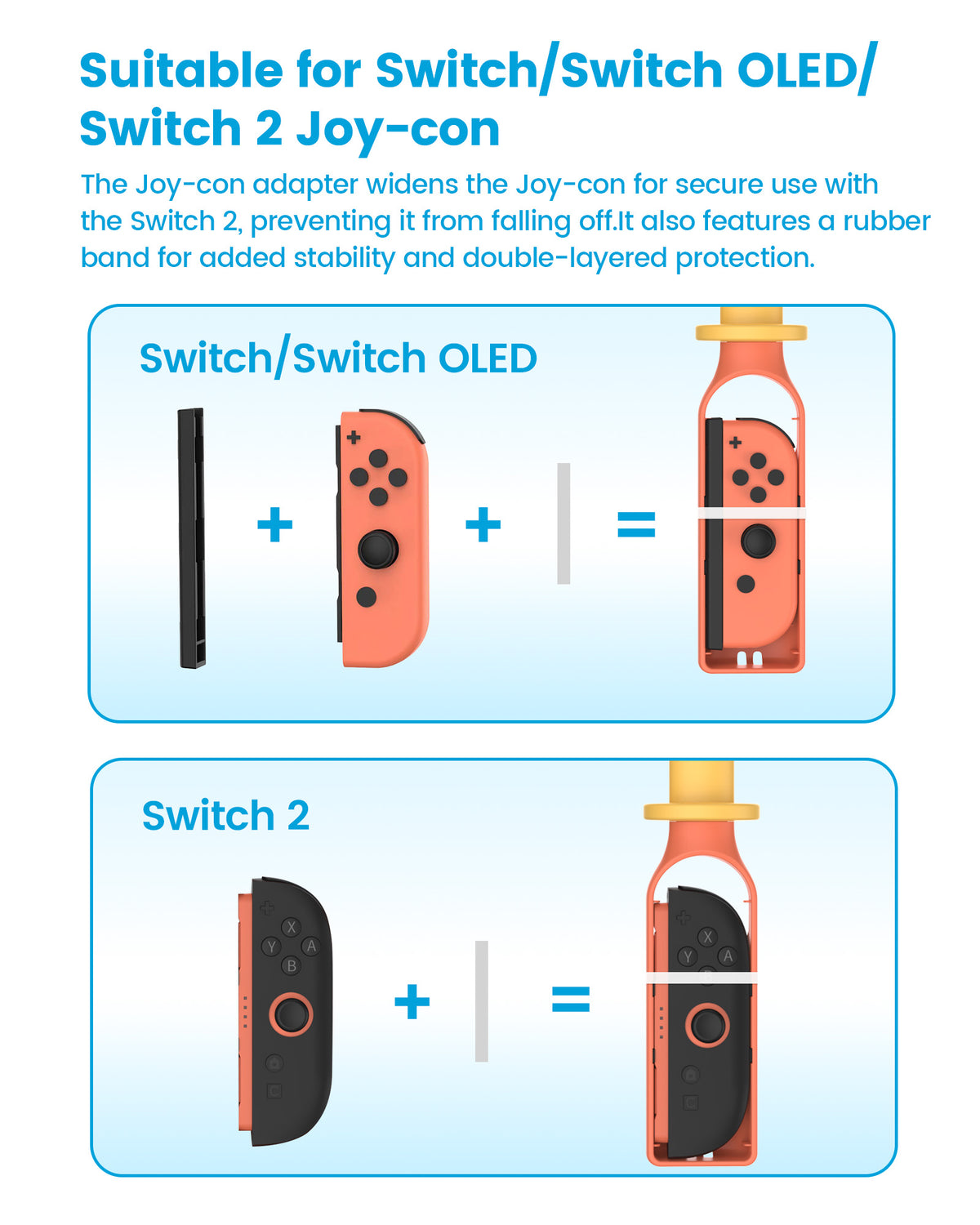 Transnovo 12-in-1 Sportswear Accessories Bundle for Nintendo Switch 2 Joy-Pad (Blue/Orange) (NS2-GA01)