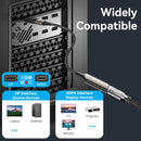 Vention Cotton Braided DP Male to HDMI Female 8K Converter - Black Zinc Alloy Type 0.25M (HFNBC)