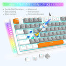 E-Yooso K-620 Single Light With RGB Side Light 87 Keys Mechanical Keyboard Grey/White (Blue Switch)