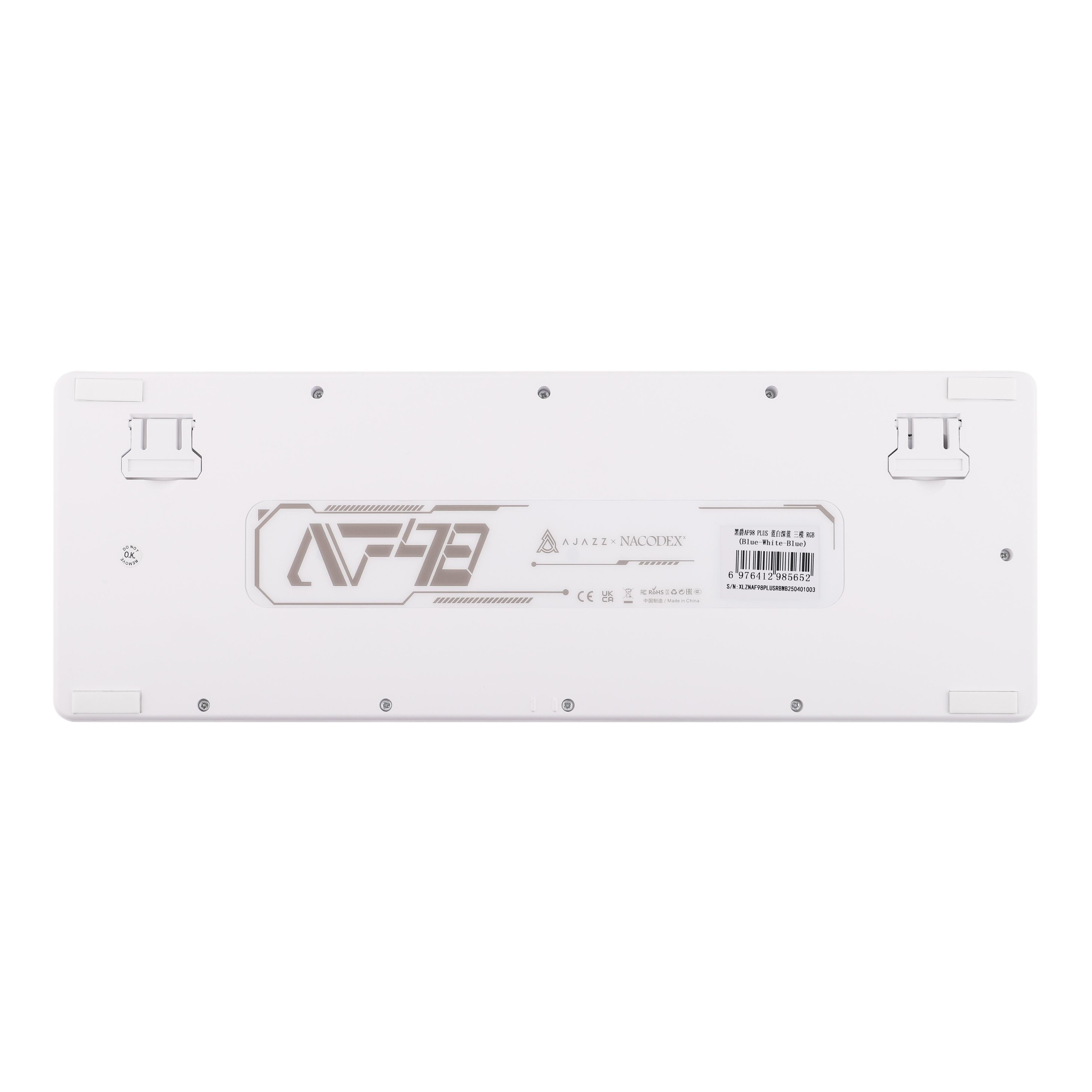 Ajazz AF98 Plus RGB Tri-Mode 97-Keys Membrane Keyboard (Blue/White/Blue)