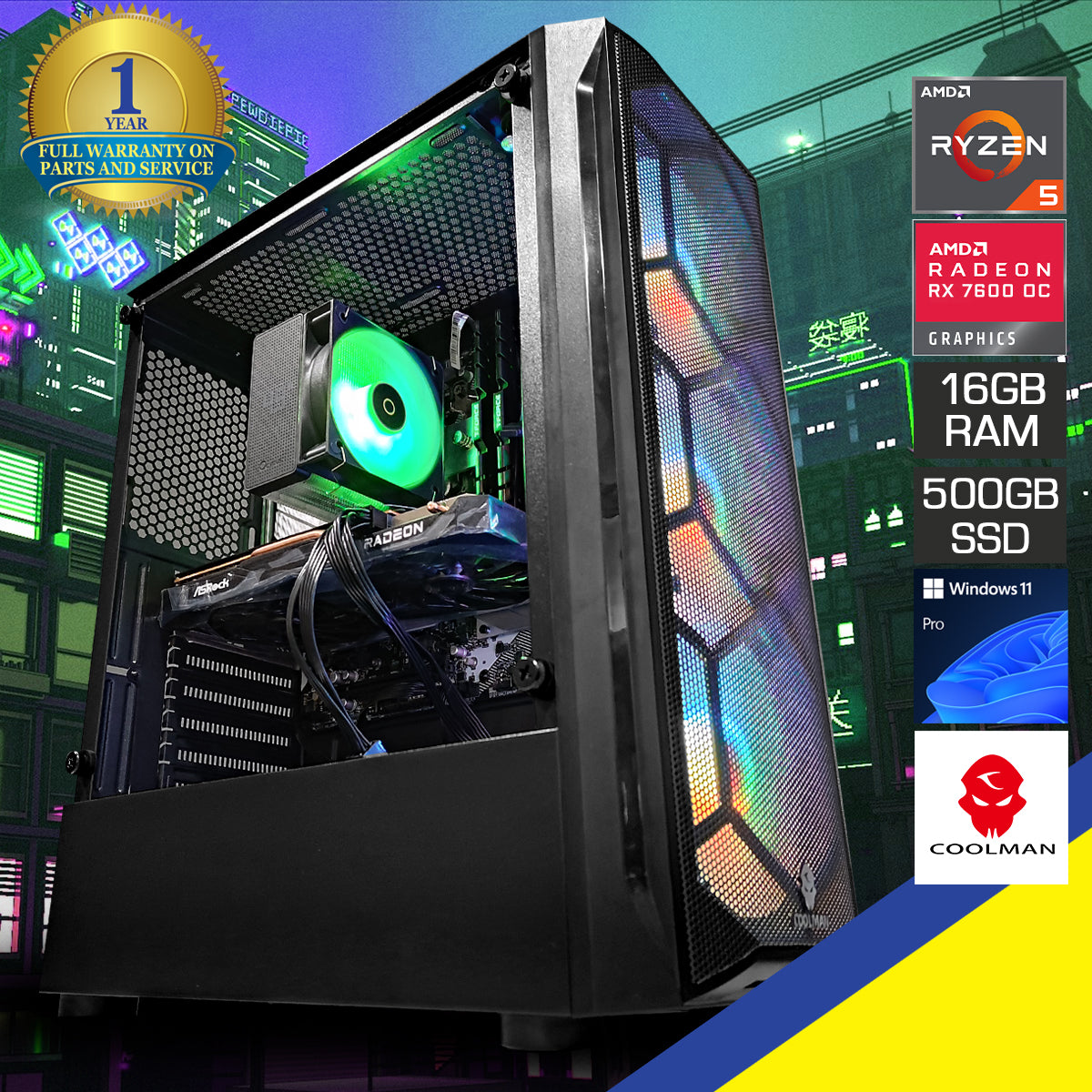 Alpha Aurora Black Desktop Gaming PC | DataBlitz