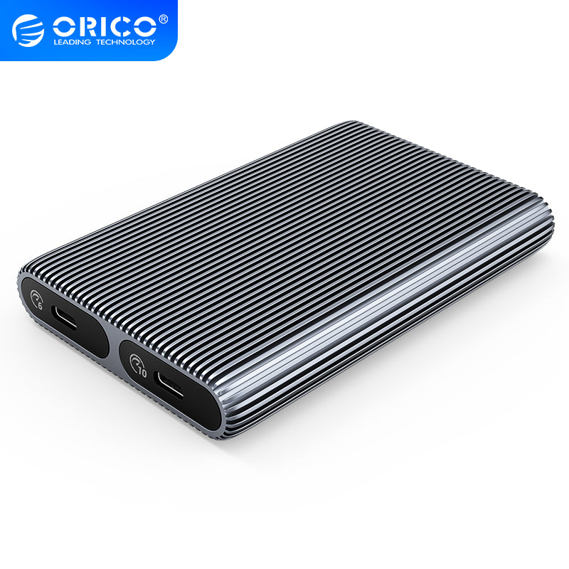 Orico Dual-Bay M.2 NVME + SATA SSD Enclosure (Grey) (AM2C3-2SN)