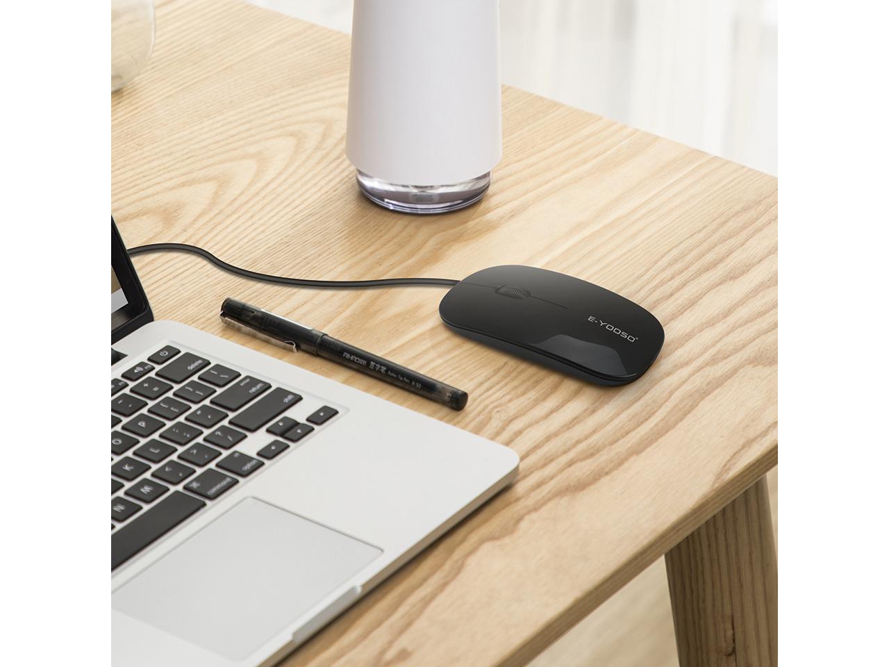 E-Yooso V-3000 Wired Optical Mouse (Black)
