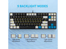 E-Yooso Z-87 Yellow Single Light 87 Keys Wired Mechanical Keyboard Black/Grey (Blue Switch)
