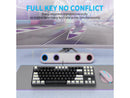E-Yooso Z-87 Yellow Single Light 87 Keys Wired Mechanical Keyboard Black/Grey (Blue Switch)