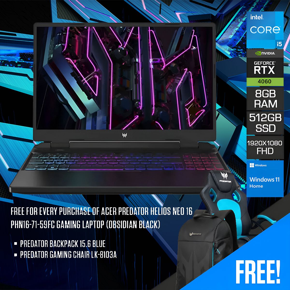Acer Predator Helios Neo 16 PHN16-71-59FC Gaming Laptop
