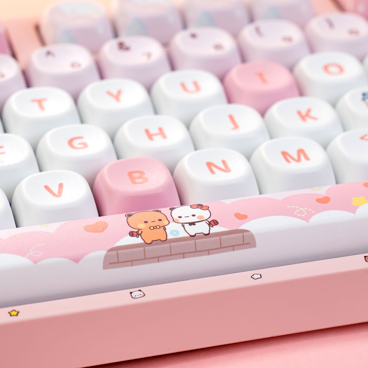 Akko Dudu and Bubu 3108 V3 Wired Mechanical Keyboard (Pink) (Akko Frost Pink Switch)