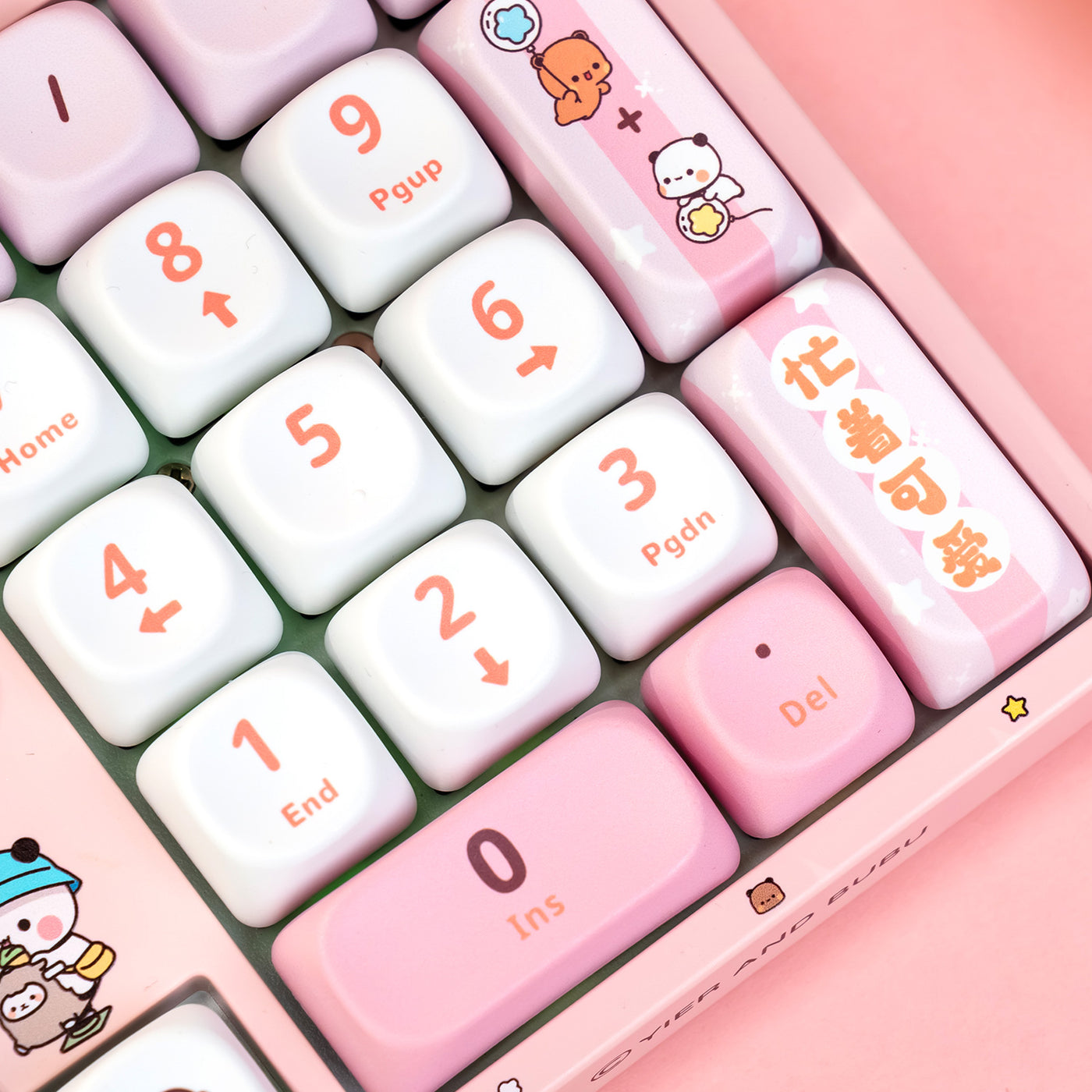 Akko Dudu and Bubu 3108 V3 Wired Mechanical Keyboard (Pink) (Akko Frost Pink Switch)