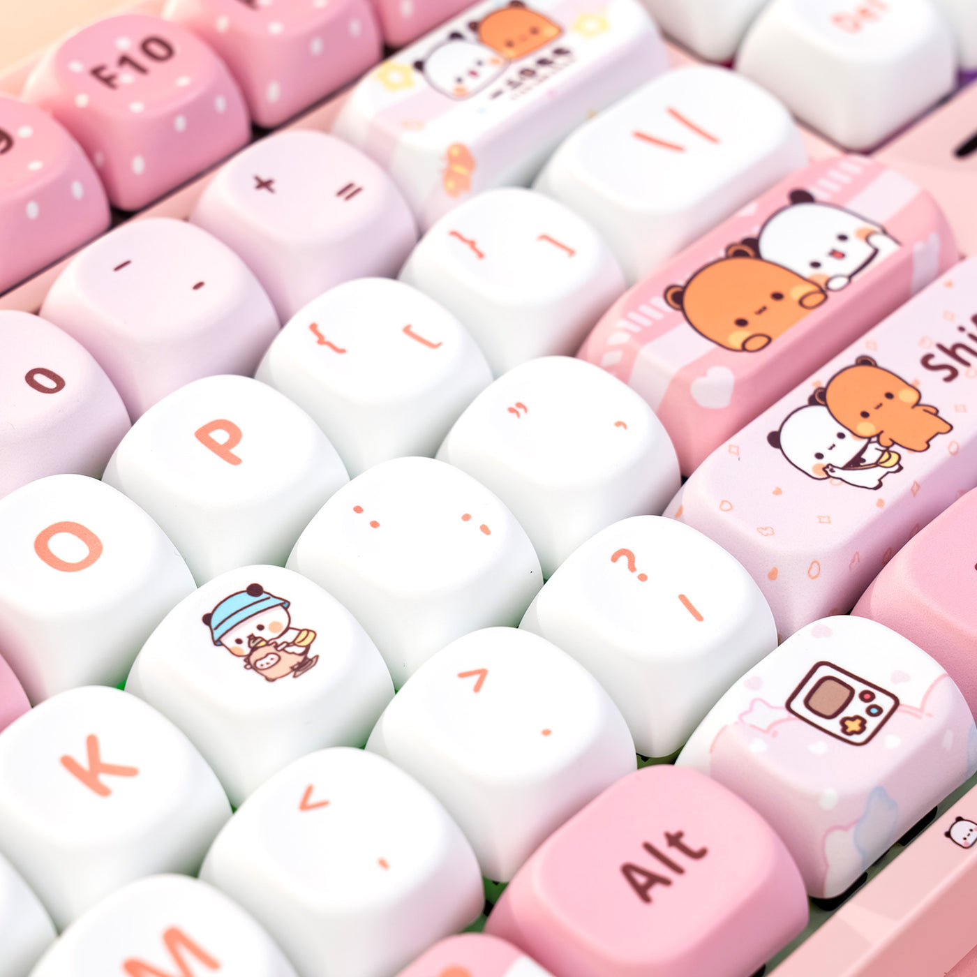 Akko Dudu and Bubu 3108 V3 Wired Mechanical Keyboard (Pink) (Akko Frost Pink Switch)