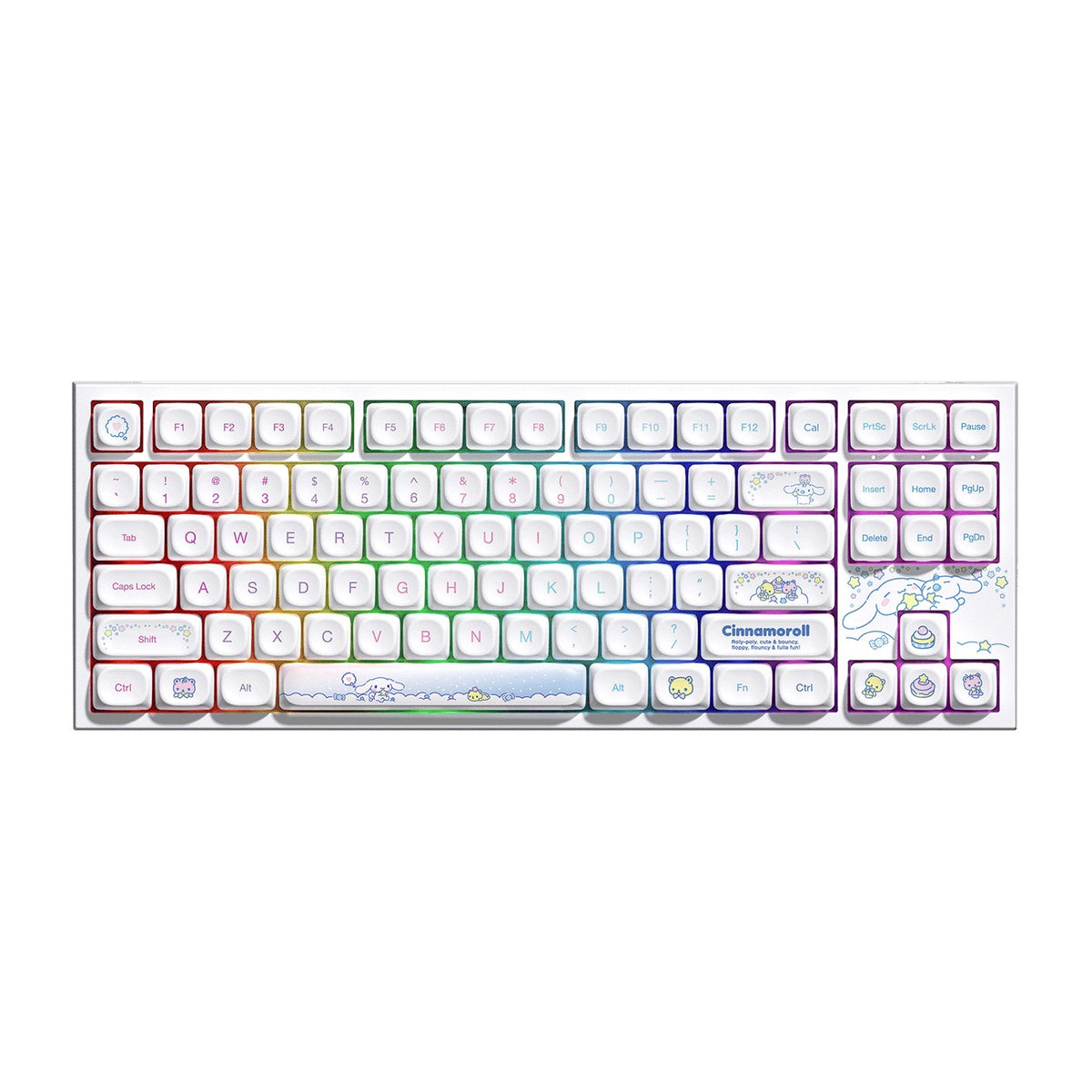 Akko Cinnamoroll 5087 V5 Multi-Mode RGB Hot-Swappable Mechanical Keyboard (Akko V3 Piano Pro Switch)