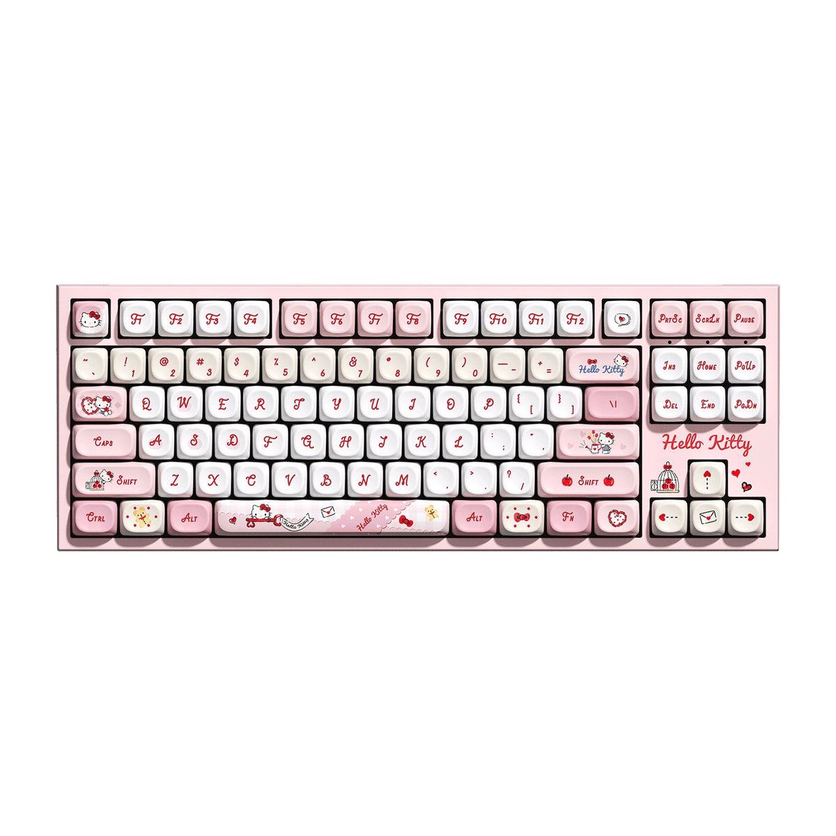 Akko Hello Kitty 5087 V5 Multi-Mode RGB Hot-Swappable Mechanical Keyboard (Akko V3 Piano Pro Switch) (103-K064A-010)